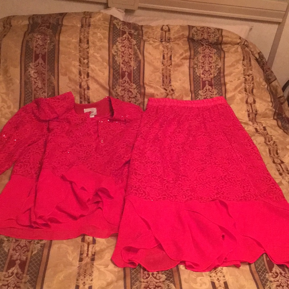 3 pc dress suit with sequins